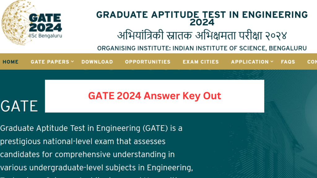 GATE 2024 Answer Key