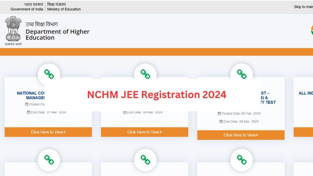 NCHM JEE 2024 Registration